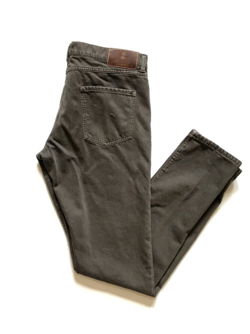 Brunello Cucinelli Denim Jeans Trousers Mens 52 36 US Brown 5 Pocket Button Fly